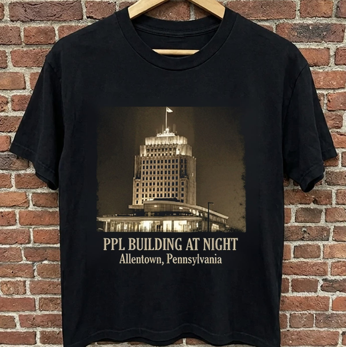 PPL Building at Night black t-shirt