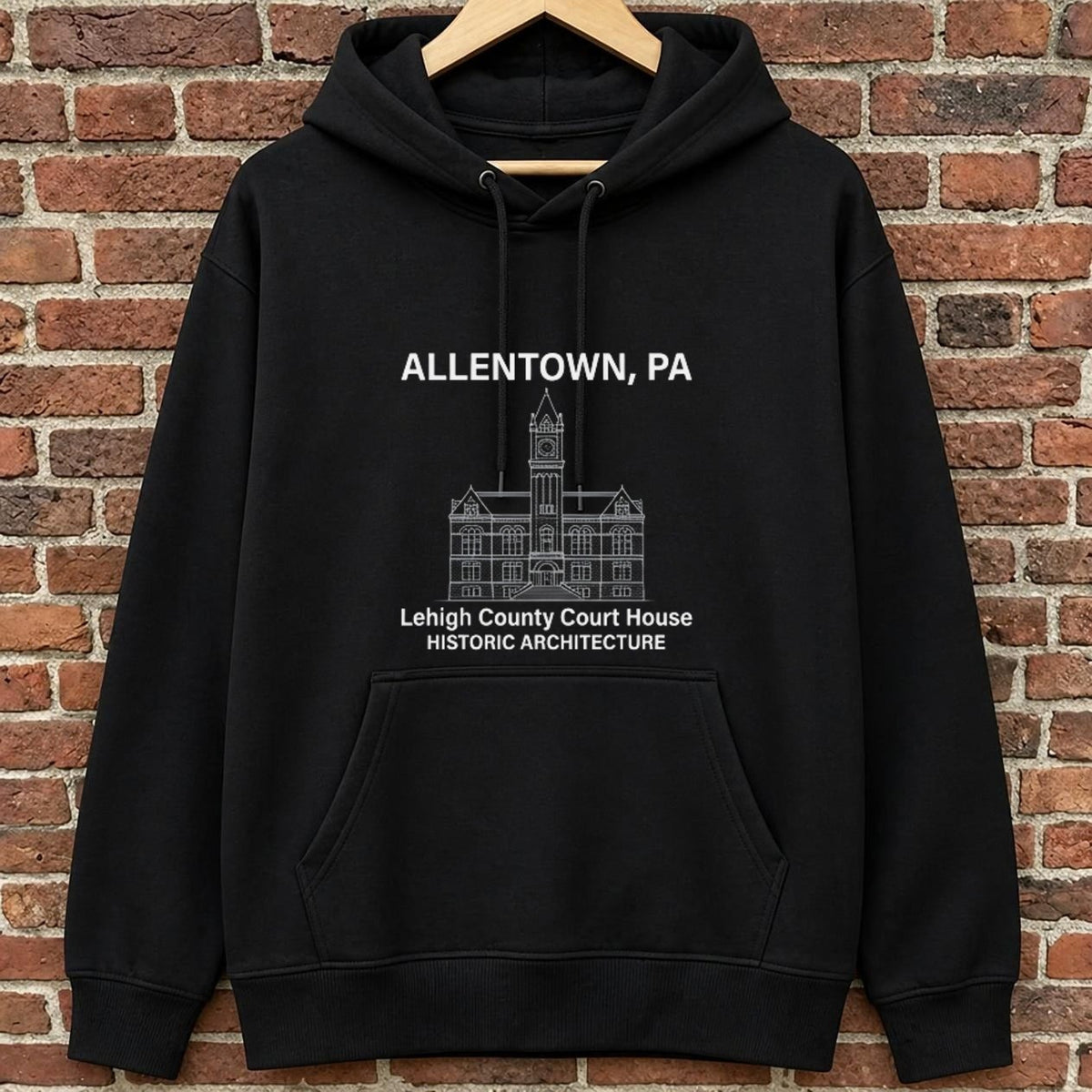 Allentown — Lehigh County Court House black hoodie