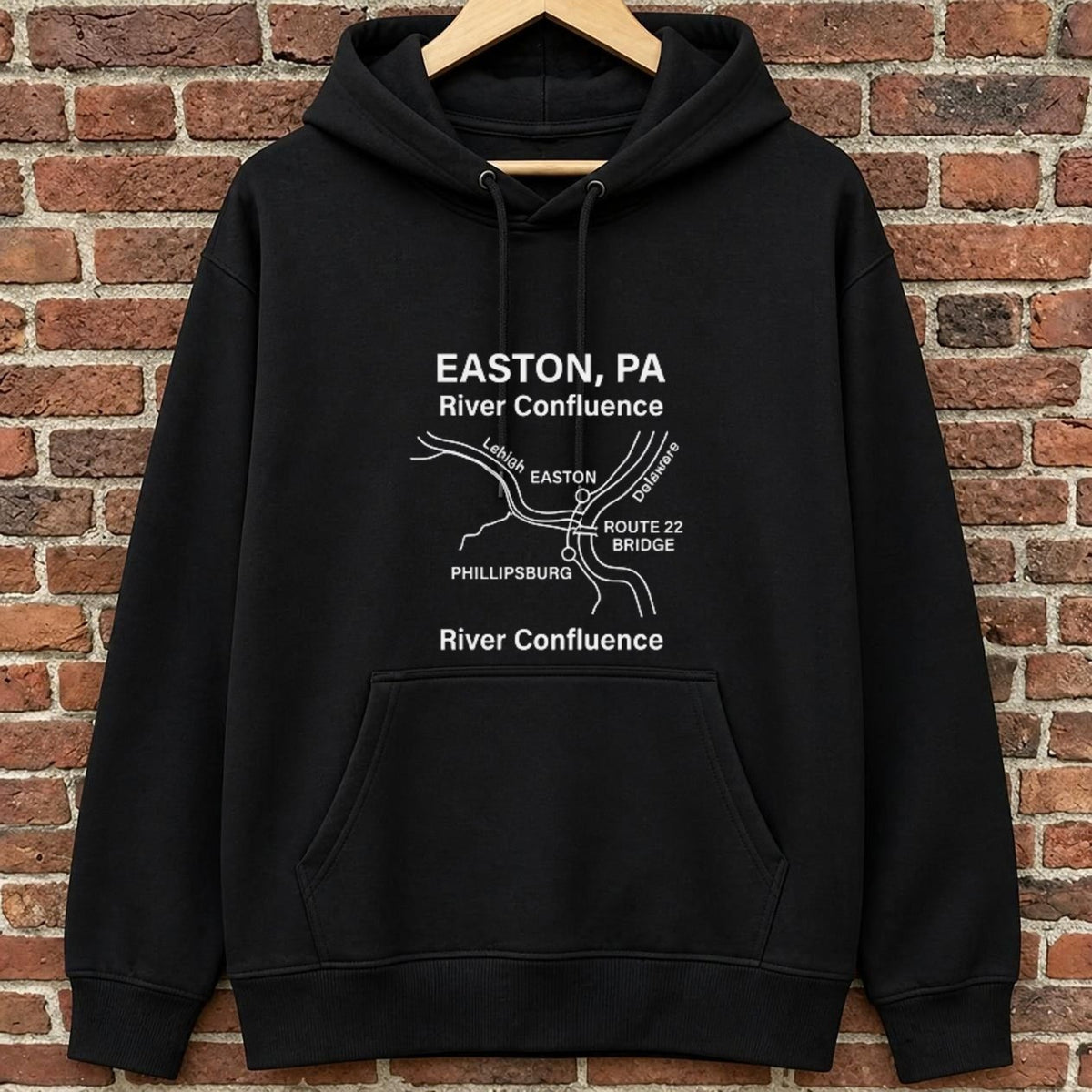 Easton — River Confluence black hoodie