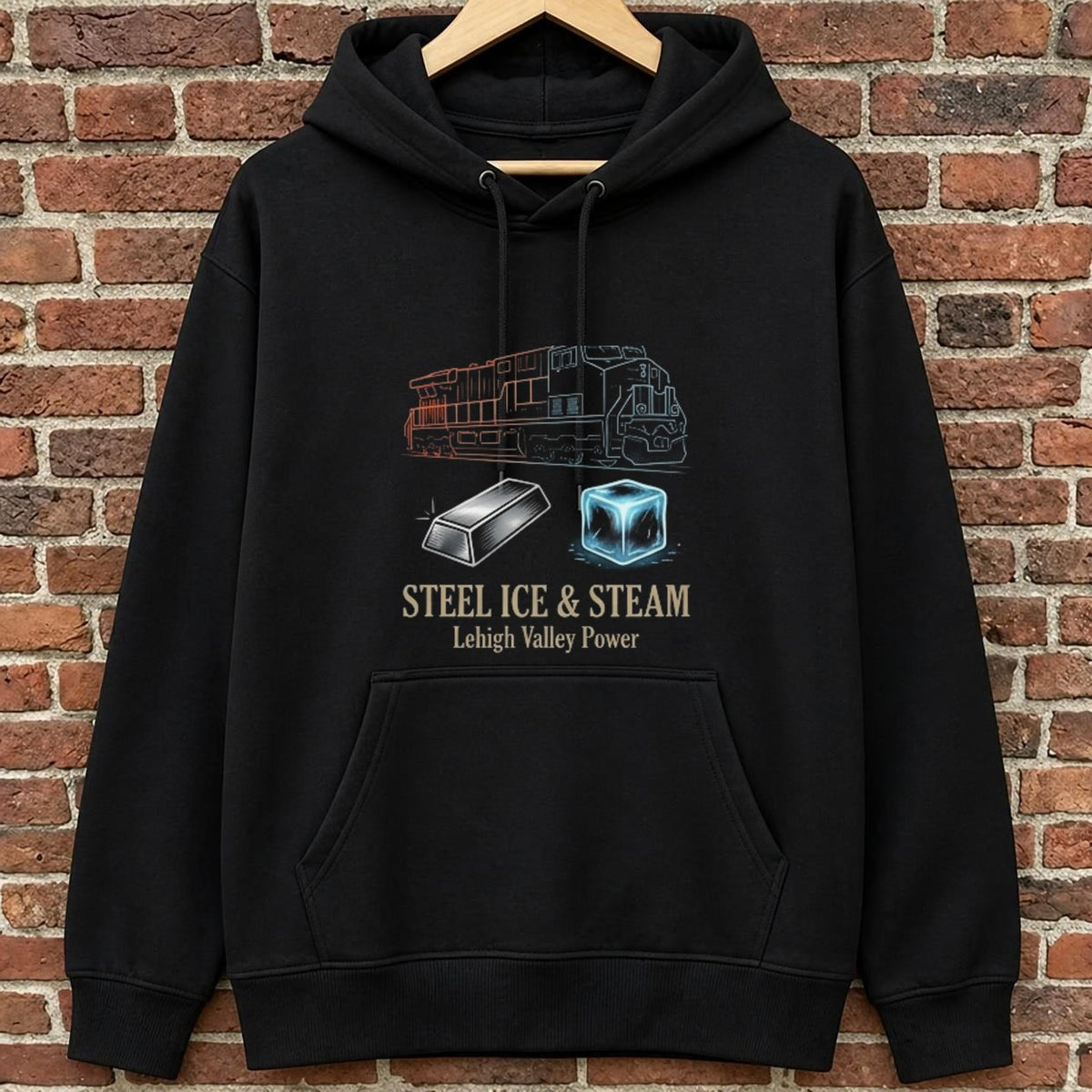 Steel, Ice & Steam — Lehigh Valley Power black hoodie