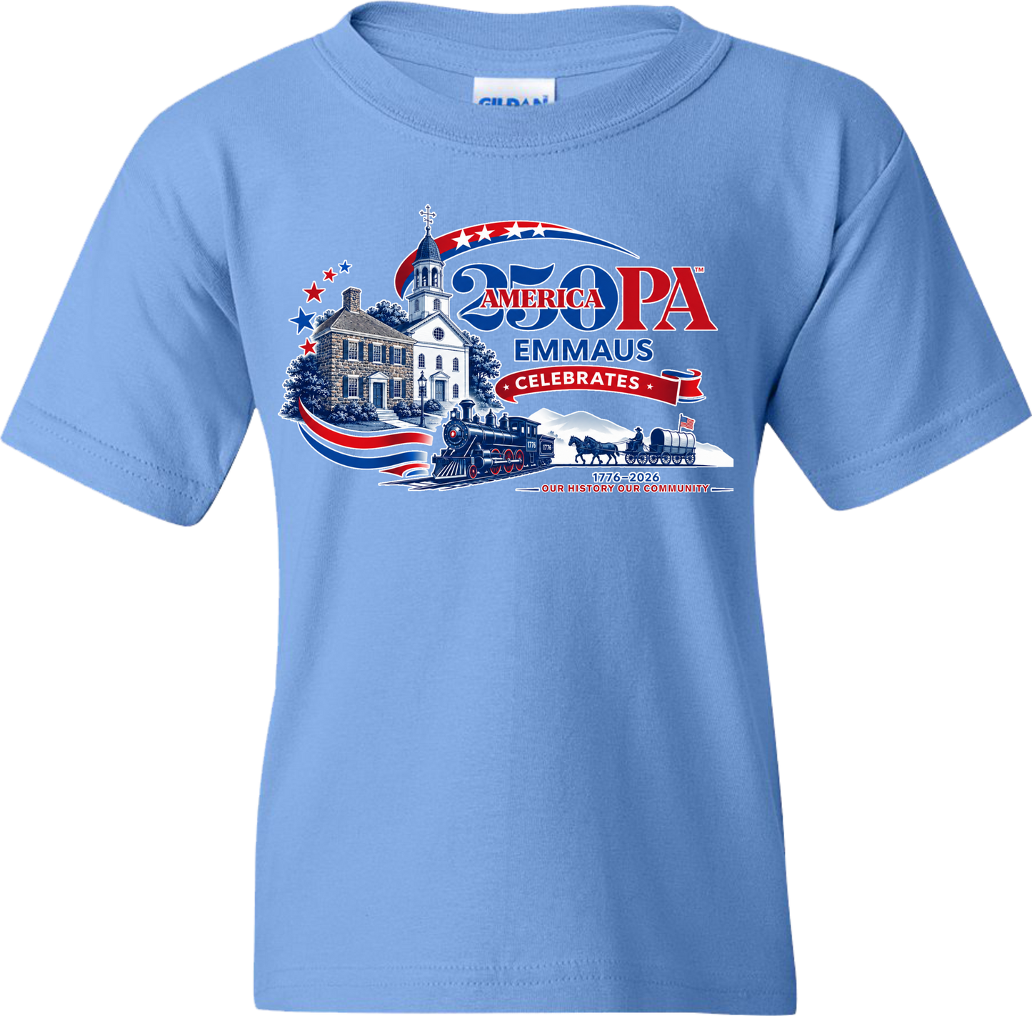 Emmaus 250th Celebration Train T-Shirt (Youth)