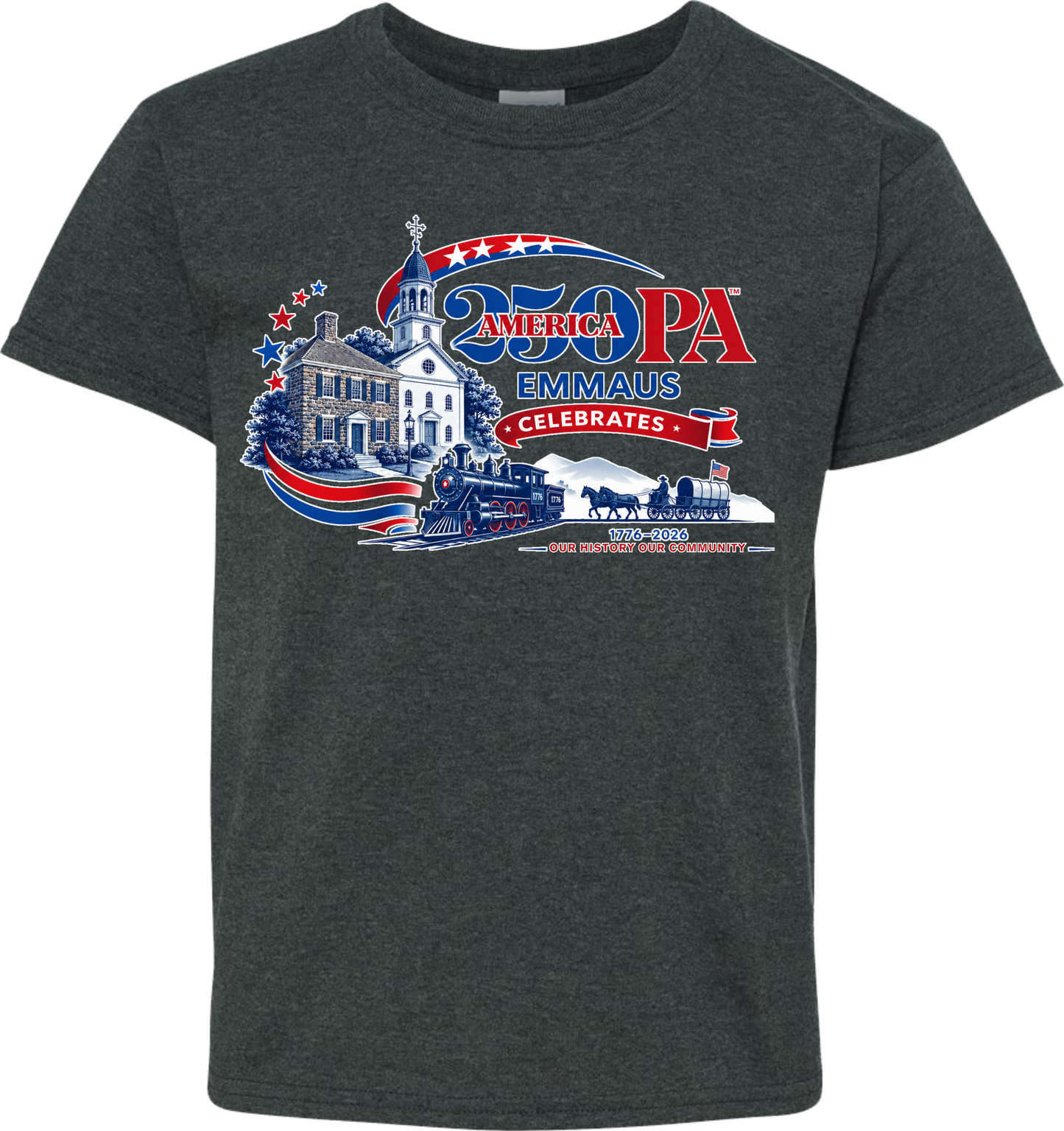 Emmaus 250th Celebration Train T-Shirt (Youth)