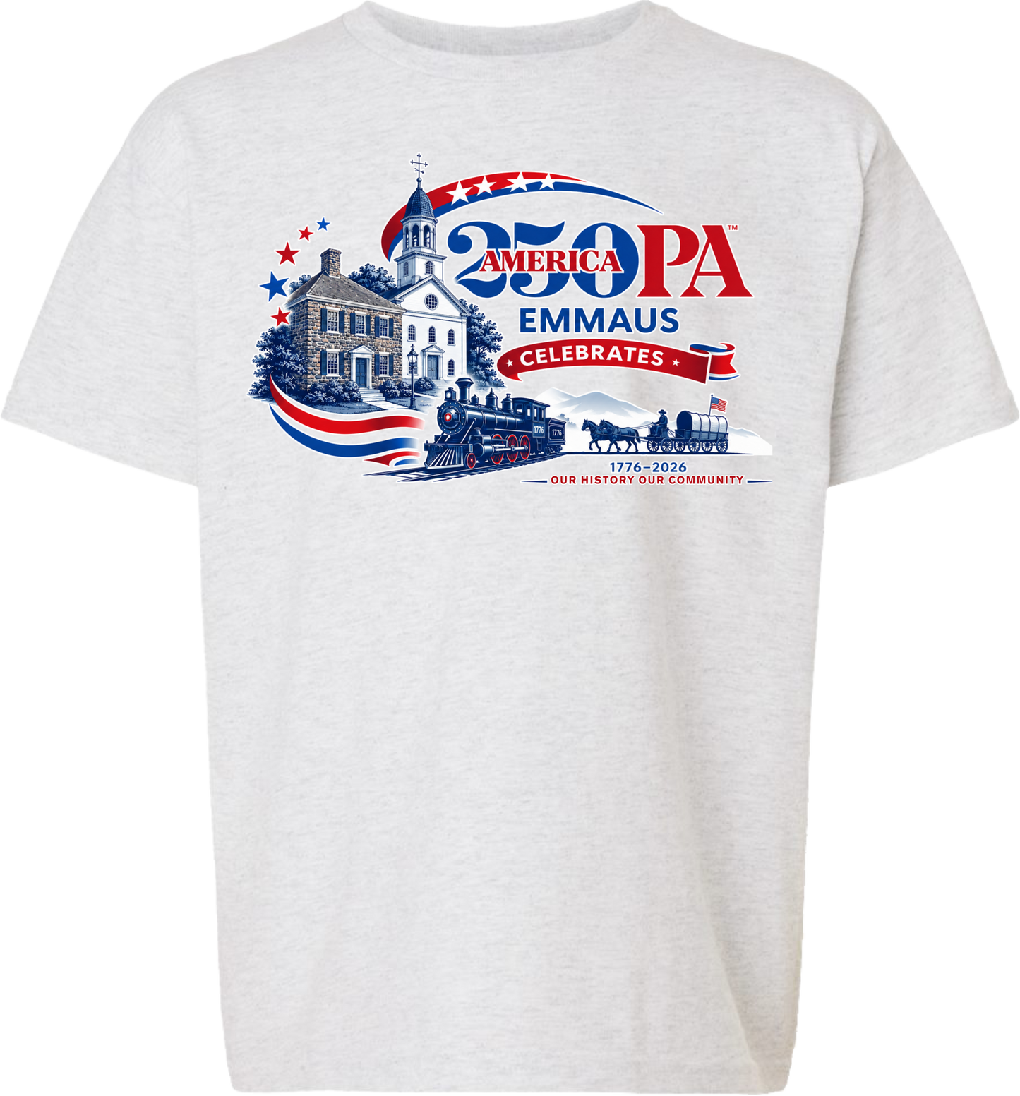 Emmaus 250th Celebration Train T-Shirt (Youth)