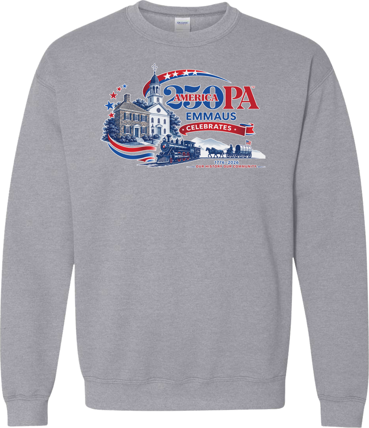 Emmaus 250th Celebration Emmaus Heritage Crewneck Sweatshirt