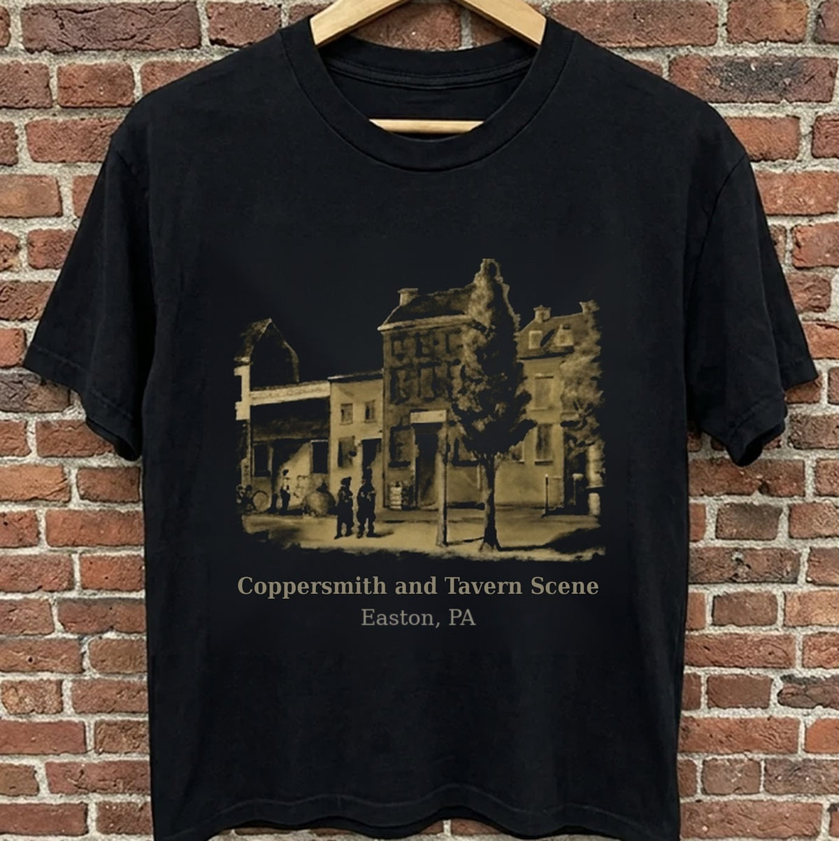 Coppersmith and Tavern Scene, Easton, PA t-shirt
