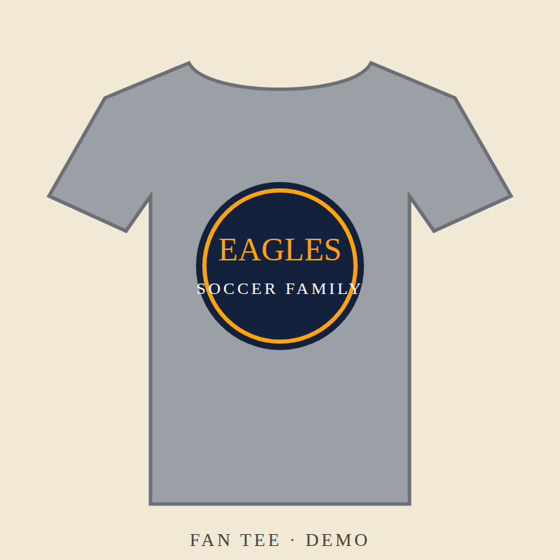 Eagles soccer family fan tee (demo)