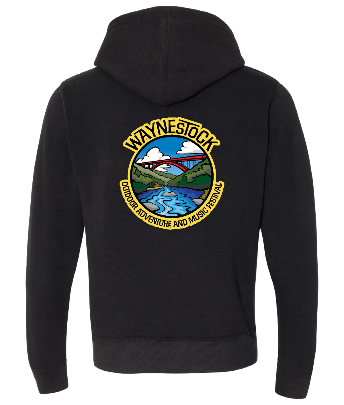 Waynestock 2027 Black Hoodie - Back