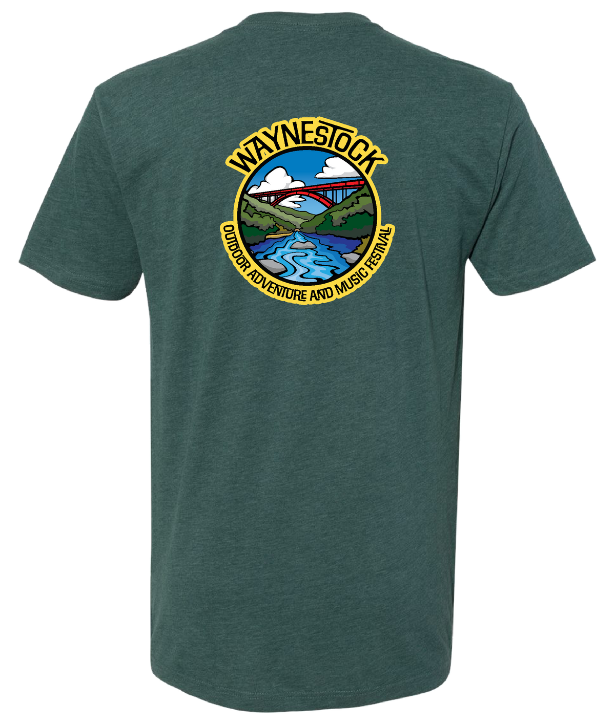 Waynestock 2027 Heather Forest Green Tee - Back