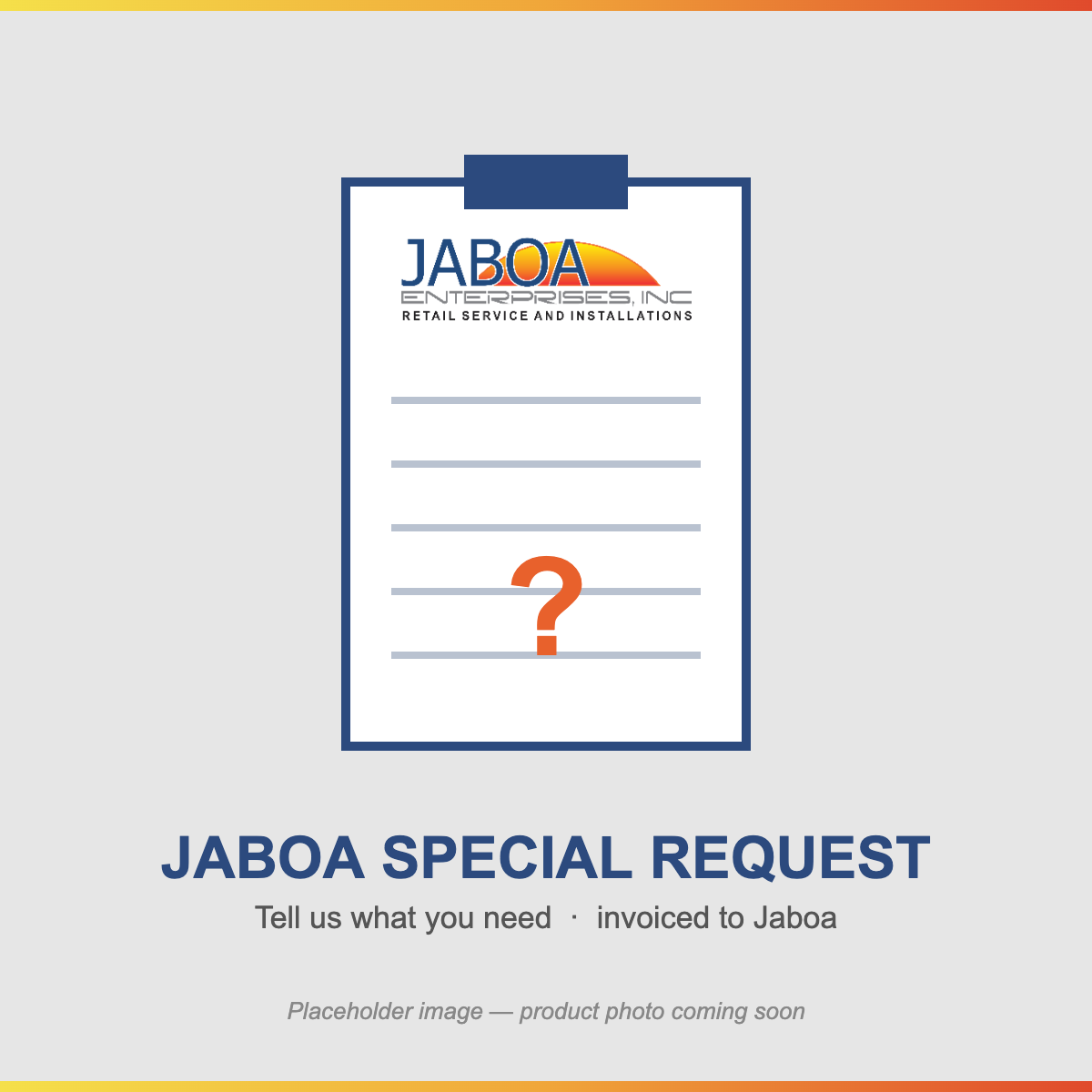 Jaboa Special Request placeholder