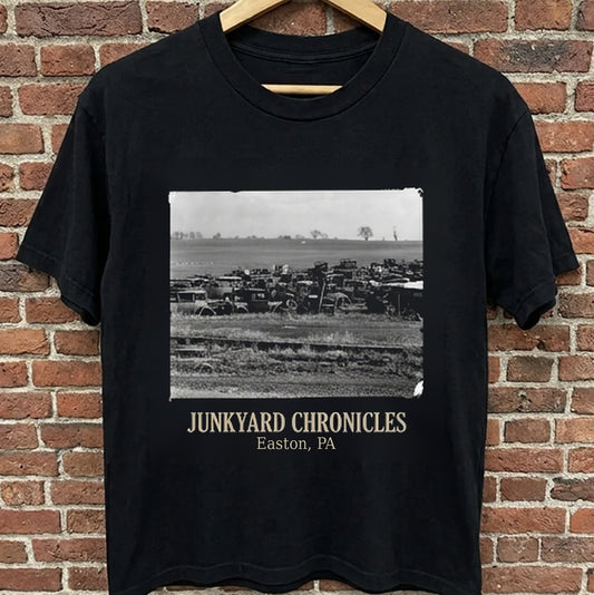 Junkyard Chronicles Easton, PA black t-shirt