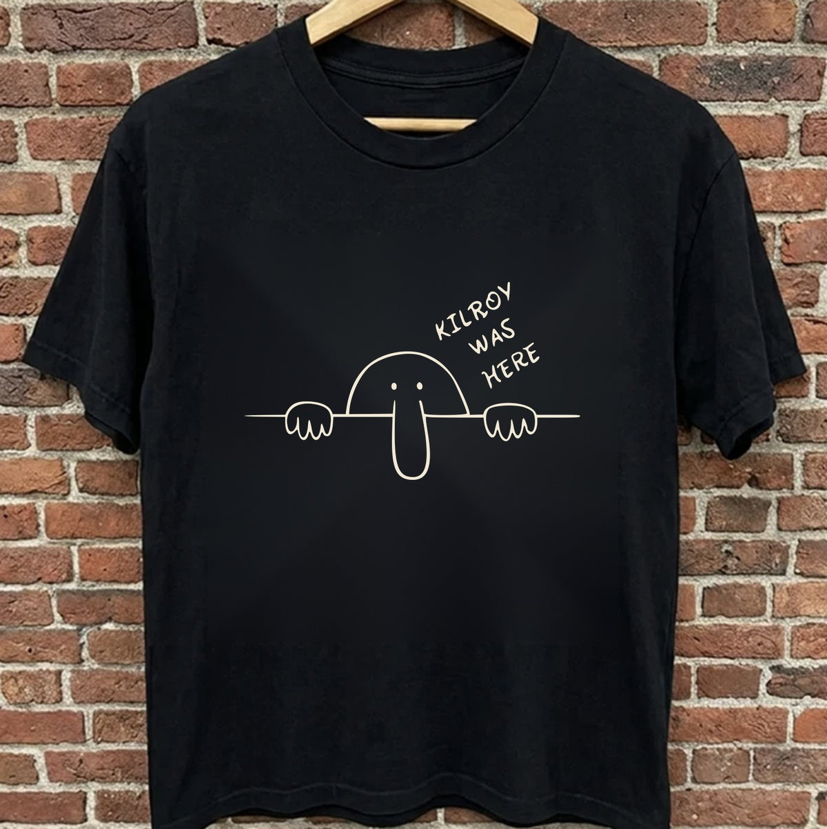 Kilroy Was Here black t-shirt