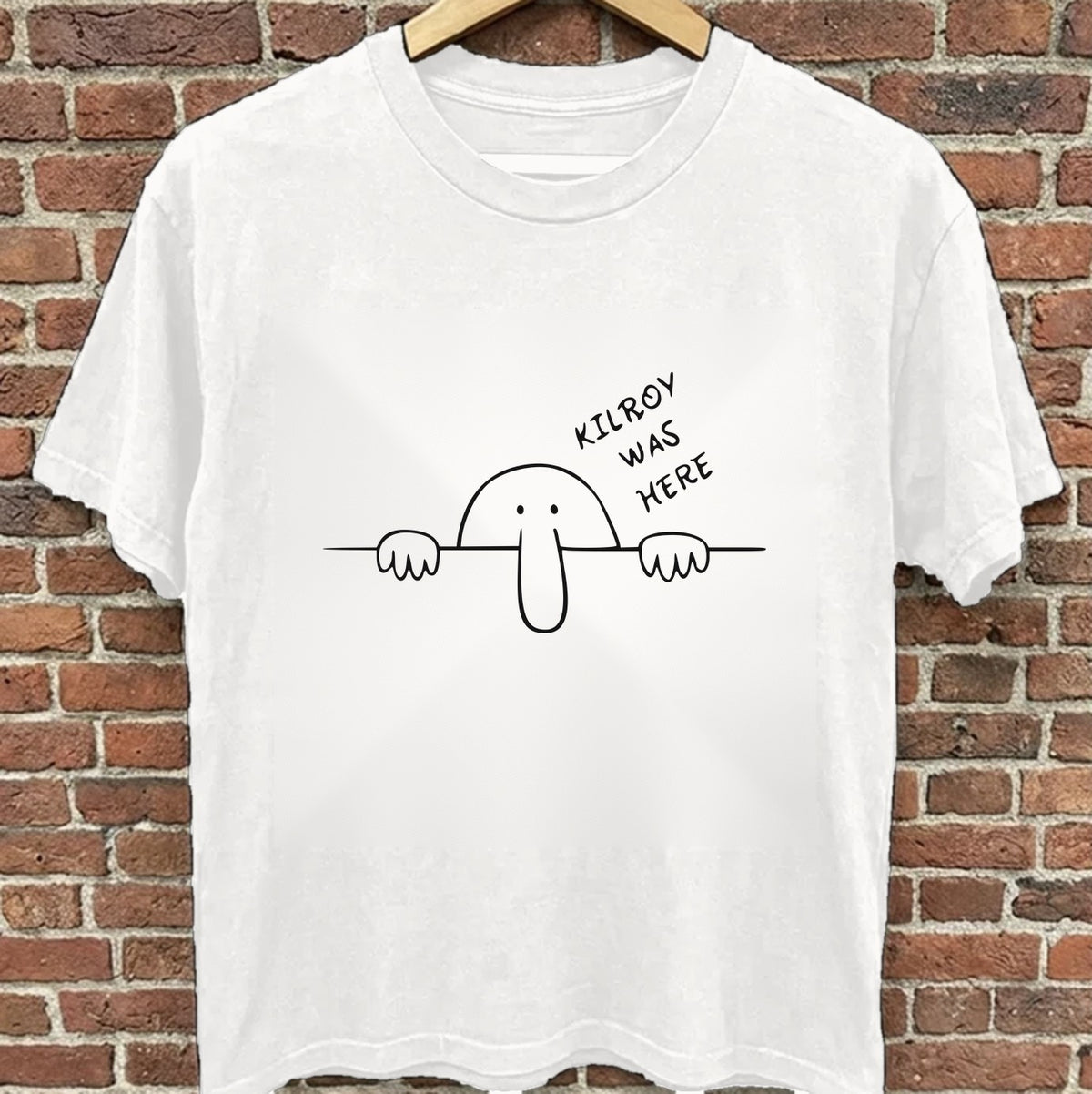 Kilroy Was Here white t-shirt