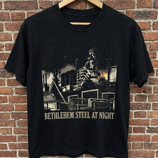 Bethlehem Steel at Night black t-shirt