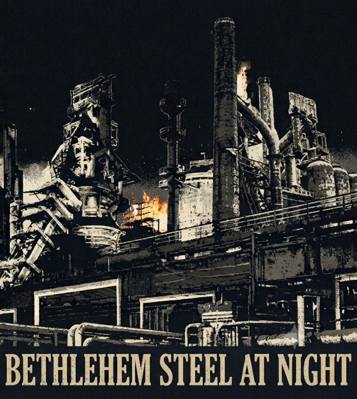 Bethlehem Steel at Night design close-up