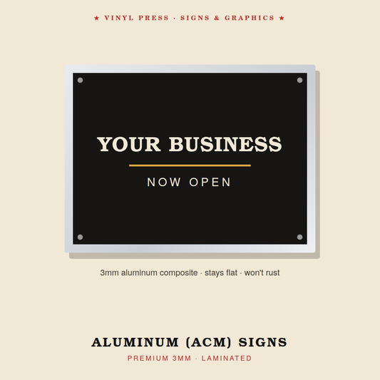 3mm aluminum composite ACM sign
