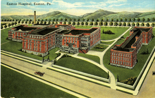 Easton Hospital vintage postcard