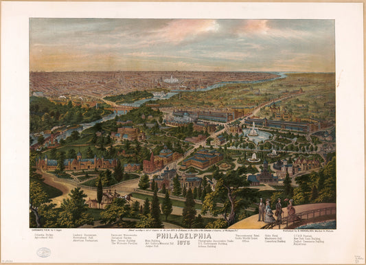 Philadelphia Centennial Exhibition 1876 chromatic view