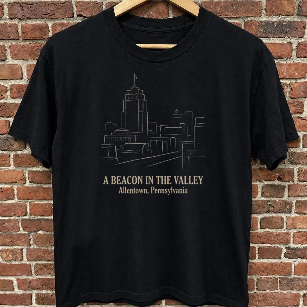 A Beacon in the Valley — Allentown black t-shirt