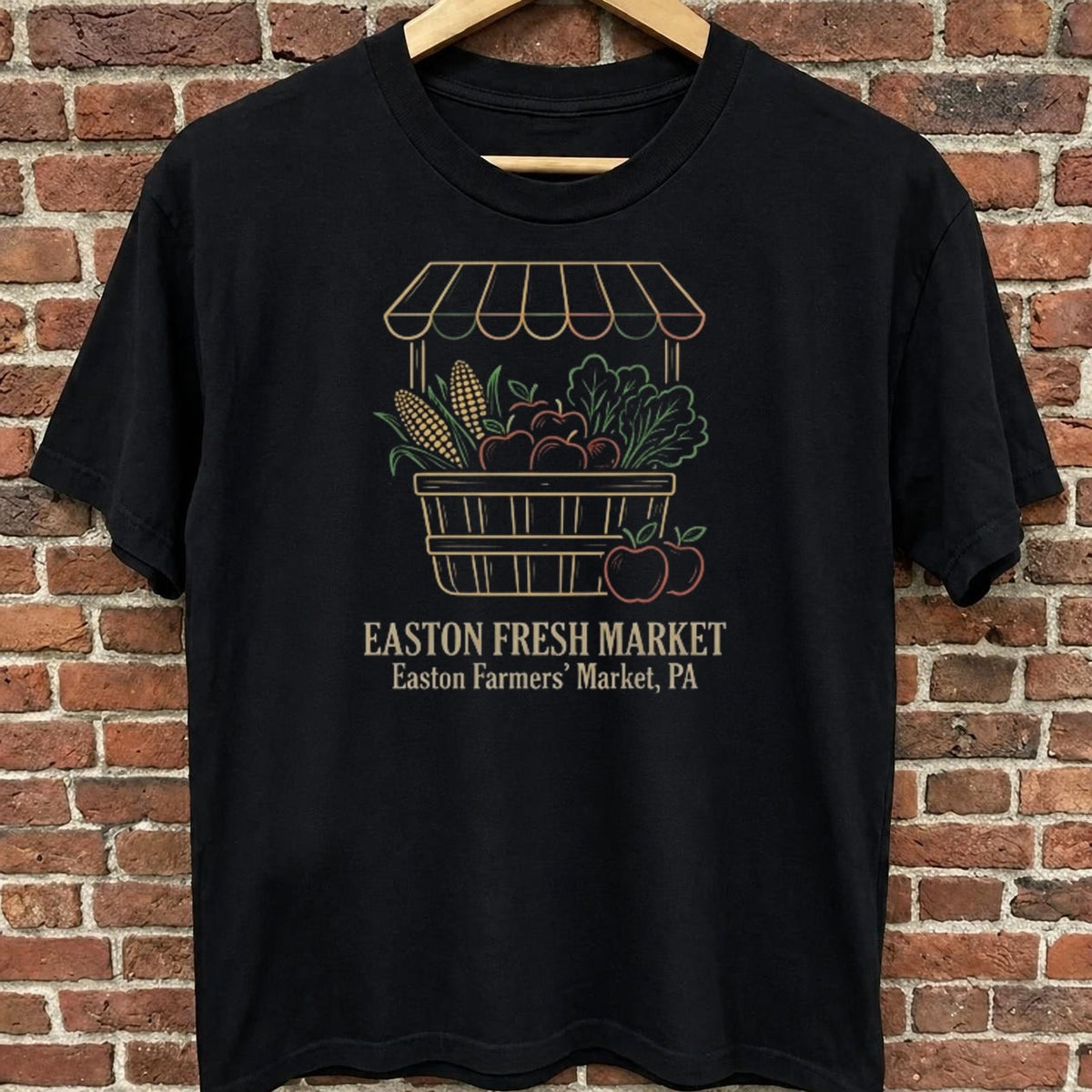 Easton Fresh Market black t-shirt