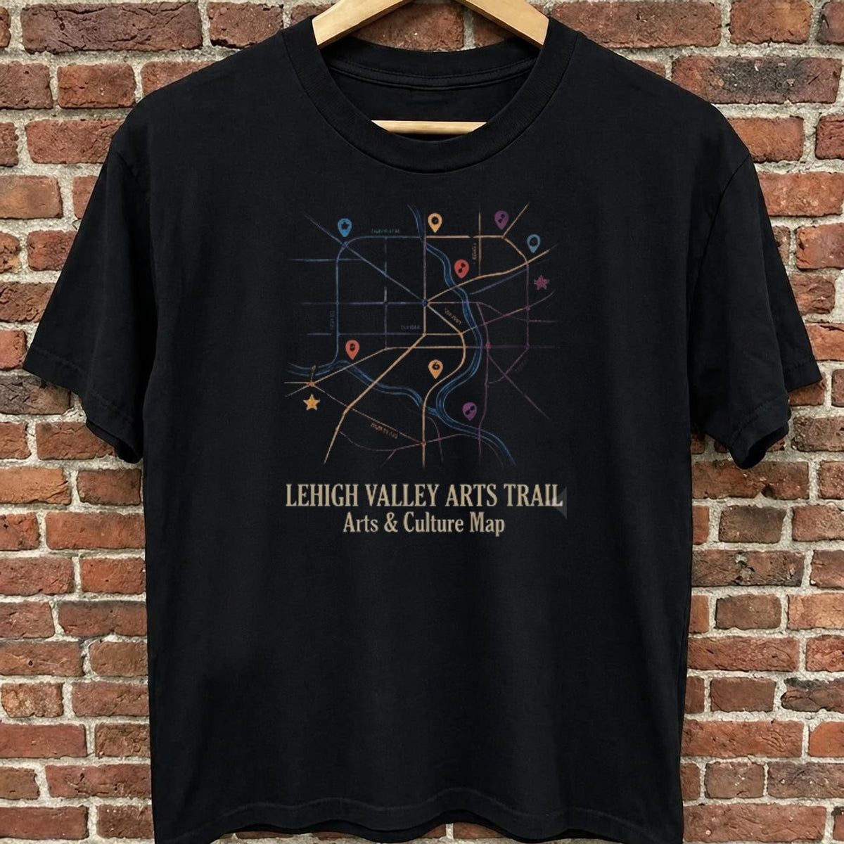 Lehigh Valley Arts Trail black t-shirt