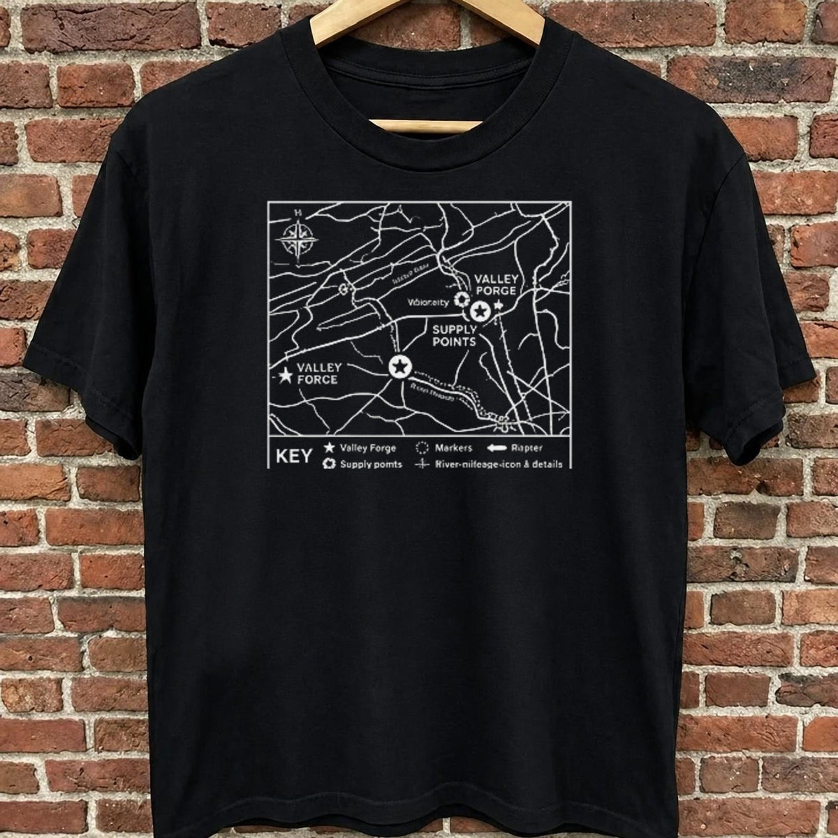 Strategic Lehigh Valley Map black t-shirt