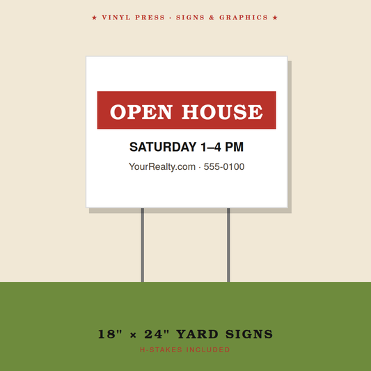18 x 24 yard sign with H-stake